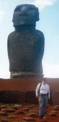 Dave with Moai