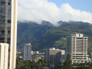 Beautiful mountains, Waikiki