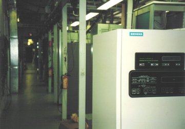 Rows of switching equipment