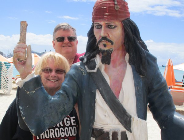 Pirate on beach
