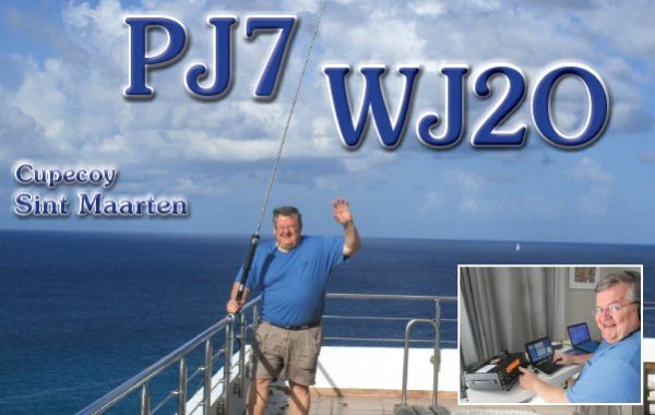 PJ7/WJ2O QSL Card Front