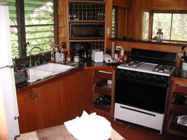 Kitchen of apartment in Belize