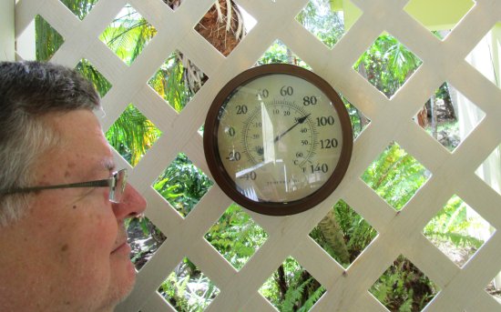 Dave near the thermometer