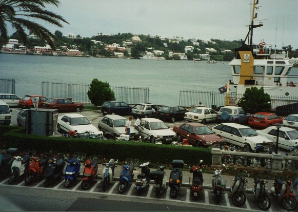 Moped parking lot