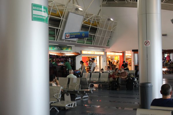 Inside the terminal of Managua International Airport